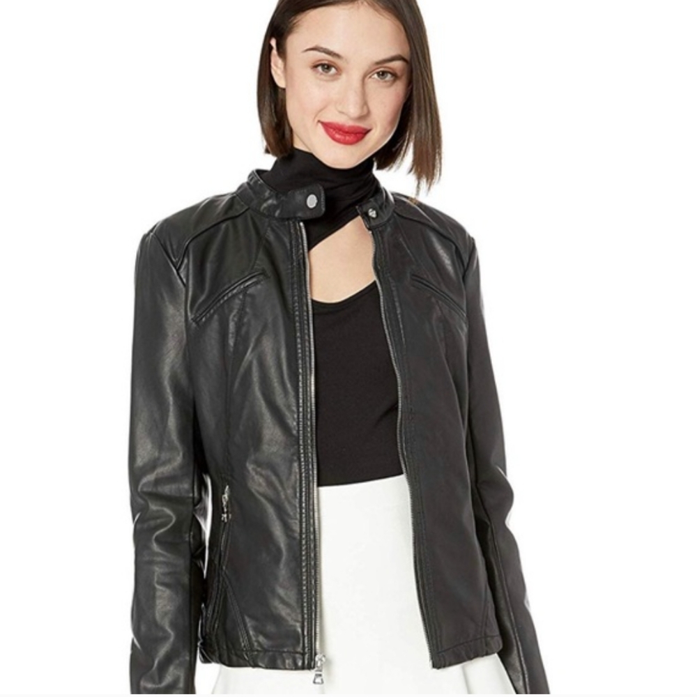 GUESS FAUX LEATHER JACKET